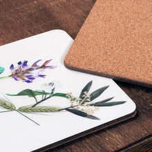 Botanical Wreath Coaster Set — 4 Coasters