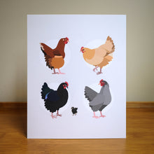 The Ladies Chicken Art Print — 8 × 10 in