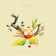 Bourbon Sour Cocktail Art Print — 12 × 12 in